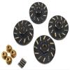 NHX RC V2 Brass Wheel Weight w/Extended +2mm Hex Adaptor (4) for SCX24 -Black view 1