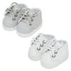 niannyyhouse Leather Shoes Length 4.2cm for 1/6BJD 6in 15cm Plush Doll (Grey+White) view 1