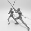 AAGWW Sketch Doll, Articulated Movable, Includes Stand, Posable, Model Doll, Muscle Body, Doll Model, Painting Tool, Doll Display (Product Contents: 1 x Gray Male Doll + 1 Gray Female Doll) view 4