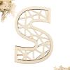 AOCEAN 8 Inch Wooden Rattan Letters Rustic Boho Letters Decor for Wall Customizable Personalized Initials Perfect for Nursery Baby Shower & Home Decoration (S) view 1