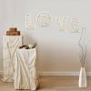 AOCEAN 8 Inch Wooden Rattan Letters Rustic Boho Letters Decor for Wall Customizable Personalized Initials Perfect for Nursery Baby Shower & Home Decoration (S) view 4