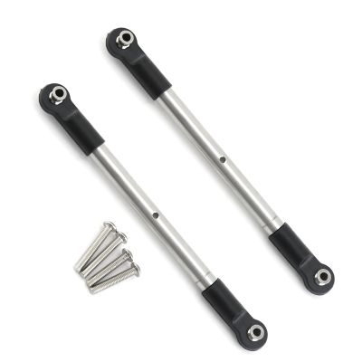 2Pcs 1/10 Scale High Clearance Front Steering Adjustable Tie Rod with Screws for Traxxas 1/10 MAXX with WideMAXX 4x4 Truck-89086-4 RC Car Repairing