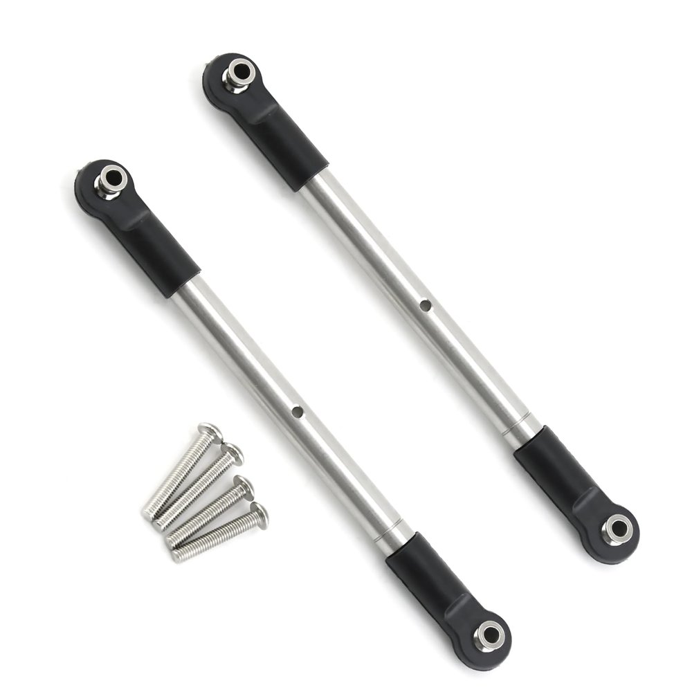 2Pcs 1/10 Scale High Clearance Front Steering Adjustable Tie Rod with Screws for Traxxas 1/10 MAXX with WideMAXX 4x4 Truck-89086-4 RC Car Repairing