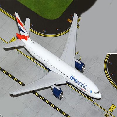 ACE HOBBY for GeminiJets for British Airways for Boeing B777-200ER G-YMMR Member of oneworld Flaps Down 1/400 Aircraft Pre-Built Model