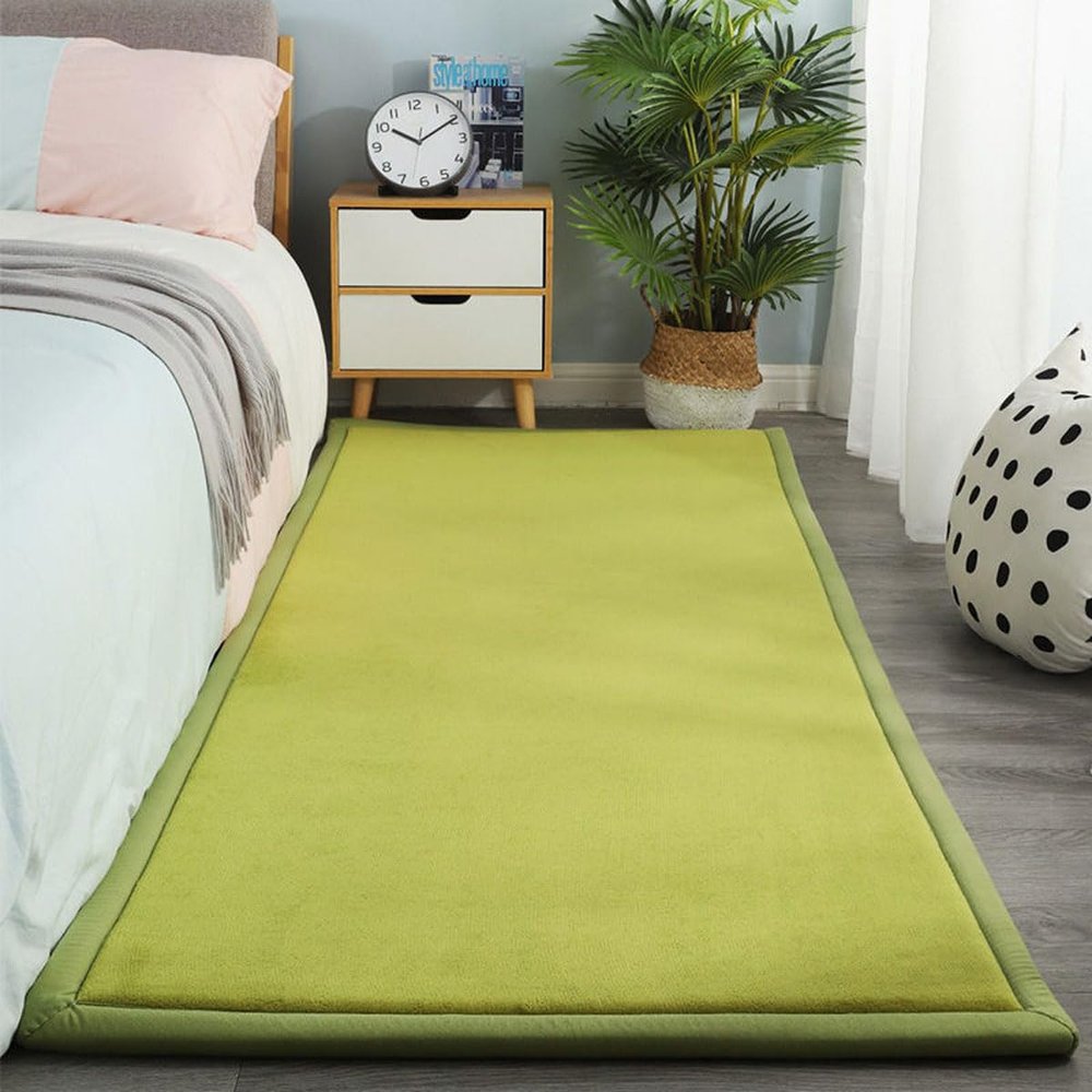 Dmkjdzsw Kids Floor Play Mat, Extra Soft Activity Floor Mat for Kids Playroom Bedroom, Large Area Rug- Grass green-200 * 260cm