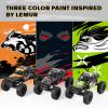 FMS RC Crawler 1/24 Lemur FCX24 4 Wheel Drive RC Rock Buggy, 2.4Ghz 380mAh Hobby Grade RC Car Model Off Road Vehicle RTR for Adults, Green/Orange/Red view 2