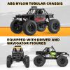 FMS RC Crawler 1/24 Lemur FCX24 4 Wheel Drive RC Rock Buggy, 2.4Ghz 380mAh Hobby Grade RC Car Model Off Road Vehicle RTR for Adults, Green/Orange/Red view 3
