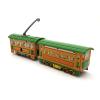 Charmgle Retro Wind-Up Adult Collection Toy, Double Trolleybus Toy Photography Props, Spring Tin Toys Decoration view 2