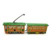 Charmgle Retro Wind-Up Adult Collection Toy, Double Trolleybus Toy Photography Props, Spring Tin Toys Decoration view 4