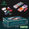 Homwom Poker Chip Travel Set, 100PCS 5 Color Professional Poker Chips in Cardboard Gift Box, 11.5 Gram Clay Composite Casino Poker Chips for Casino Card Games Texas Holdem Blackjack view 4
