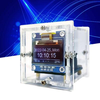 Digital Electronic Mini Clock DIY Kit DIY Alarm Clock DIY Timing Module Kit DIY Electronics Kit for for Learning and Teaching Project,Acrylic Shell Organic Light Emitting Diode Display, DC5V