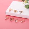 NEWITIN 7 Pieces Cute Rings for Girls Crystal Ring Girl Pretend Play and Dress up Rings Adjustable Ring Kids Jewelry Little Girl Gift for Girls Kids view 2