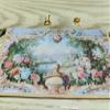 1/12 Miniature Dollhouse Tapestry Beautiful Scenery Roses Victorian Country view 1