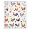 Ottoy Chickens Rooster Sunflowers Baby Blanket Gifts Cozy Soft Swaddle Blanket Boys, Girls, Infant, Newborn Receiving Blankets Christmas Birthday Gifts 40"x30" (Toddler) for Pets view 3
