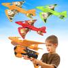 Onysurui 3 Pack Dinosaur Airplane Launcher Toys,Flying Toys for 3 4 5 6 7 8 9 10 Year Old Boys,Kids Toys 5 6 7 8 9 10 12 Year Old Boy Gift Ideas,Airplane B-Day Party Supplies, Green,Orange,red view 1