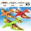 Onysurui 3 Pack Dinosaur Airplane Launcher Toys,Flying Toys for 3 4 5 6 7 8 9 10 Year Old Boys,Kids Toys 5 6 7 8 9 10 12 Year Old Boy Gift Ideas,Airplane B-Day Party Supplies, Green,Orange,red view 3