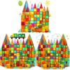 CuteTiger Mangetic Tiles 100 Pcs(2 Cars) and 100 Pcs(No Car) Plus 60 Pcs Set view 1