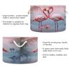 YETTASBIN Flamingo Cotton Rope Basket Large Round Baby Laundry Basket Toy Blanket Books Storage Bin for Bedroom Bathroom Nursery Home Decor, 20 x 14 Inch view 3