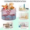 YETTASBIN Flamingo Cotton Rope Basket Large Round Baby Laundry Basket Toy Blanket Books Storage Bin for Bedroom Bathroom Nursery Home Decor, 20 x 14 Inch view 4