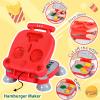 Crelloci 3 in 1 Color Dough Kitchen Creations Set, Ice Cream Spaghetti Burger Maker Machine, Art Crafts Food Modeling Toys, Accessories Tools Kit for Boys Girls Kids Toddlers Ages 3+ (12 Colors Dough) view 4