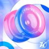 MAGICYOYO K2 Crystal Yoyo for Kids Beginners, Responsive Yoyo with Unresponsive Bearing for Replacement, Plastic Yo-yo Professional with 12 Yo yo Strings, Case Bag, Yo-Yo Accessory Set-Blue Pink view 2