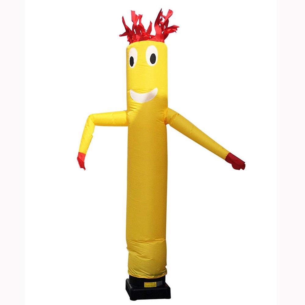 10ft Inflatable Tube Man, Wacky Waving Inflatable Tube Guy, Sky Dancer, Inflatable Dancing Man for Advertising Party Decoration, 10ft X 18inch, Yellow