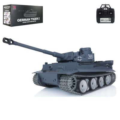 TOUCAN RC HOBBY Henglong 1/16 7.0 Tiger I RTR RC Tank 3818 W/Barrel Recoil Metal Tracks Wheels