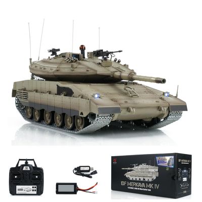 TOUCAN RC HOBBY RC Tank 1/16 Heng Long IDF Merkava MK IV 3958 360 Turret Rotary Upgrade Edition (HL-70-3958-1M-360-SS) BB Airsoft That Shooting BB Bullets