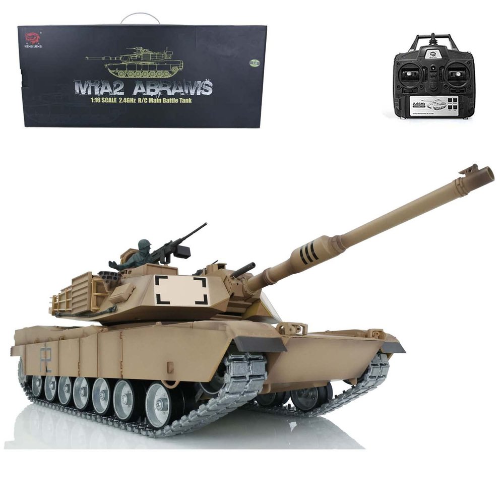 TOUCAN RC HOBBY US in Stock Henglong 1/16 Scale 7.0 Customize Abrams RC Tank 3918 360 Turret Barrel Recoil