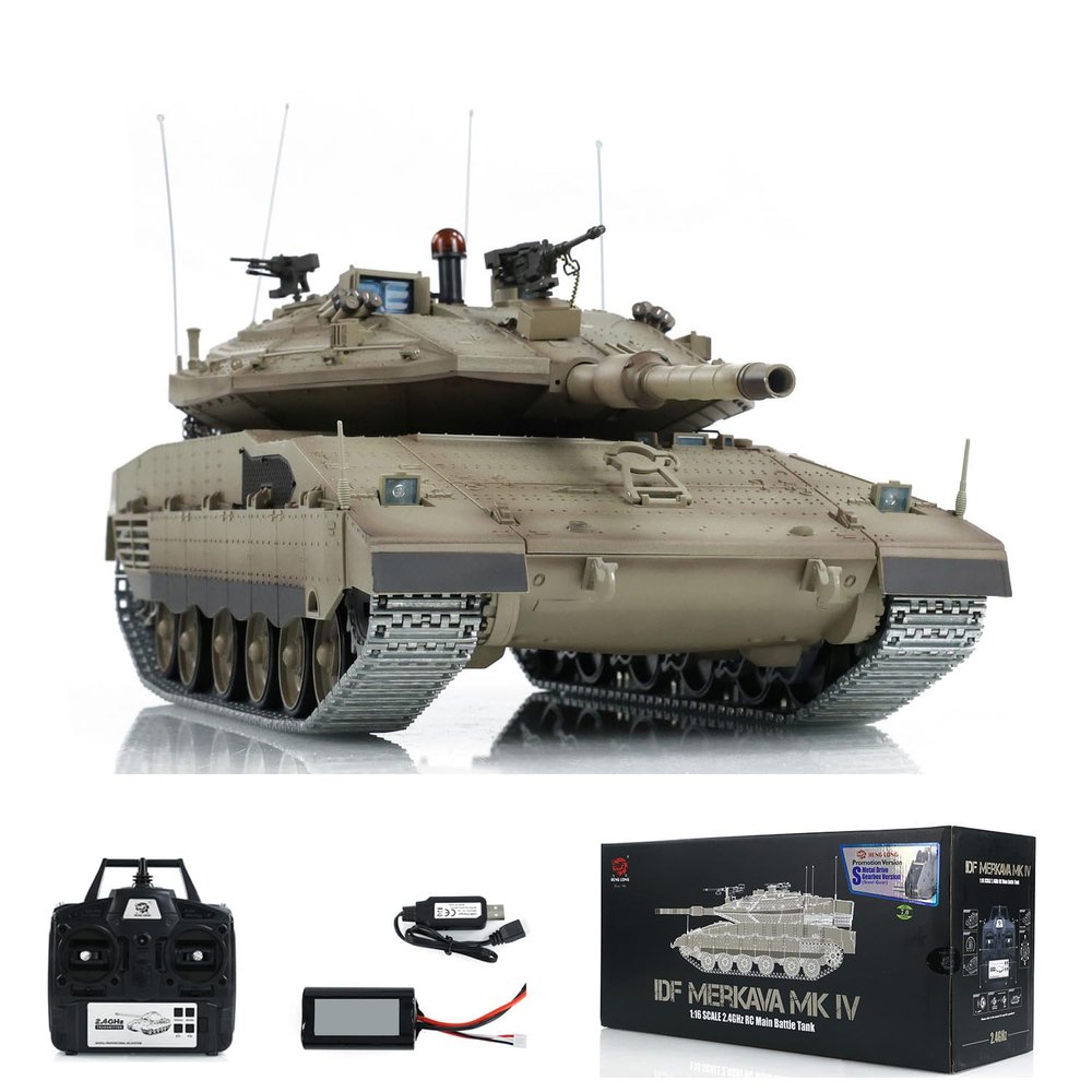 TOUCAN RC HOBBY HengLong 1/16 RC Military Battle Tanks IDF Merkava MK IV 3958 Upgraded Edition BB Airsoft That Shooting BB Bullets