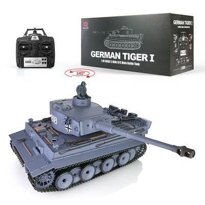 TOUCAN RC HOBBY 2.4Ghz Henglong 1/16 Scale 7.0 Plastic Ver German Tiger I RTR RC Tank 3818 Model