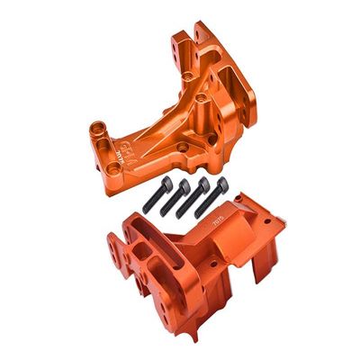 Aluminum 7075 Front and Rear Upper Bulkhead Set for 1:5 Traxxas X Maxx 8S 77086-4 / XRT 8S 78086-4 Monster Truck Upgrades - Orange