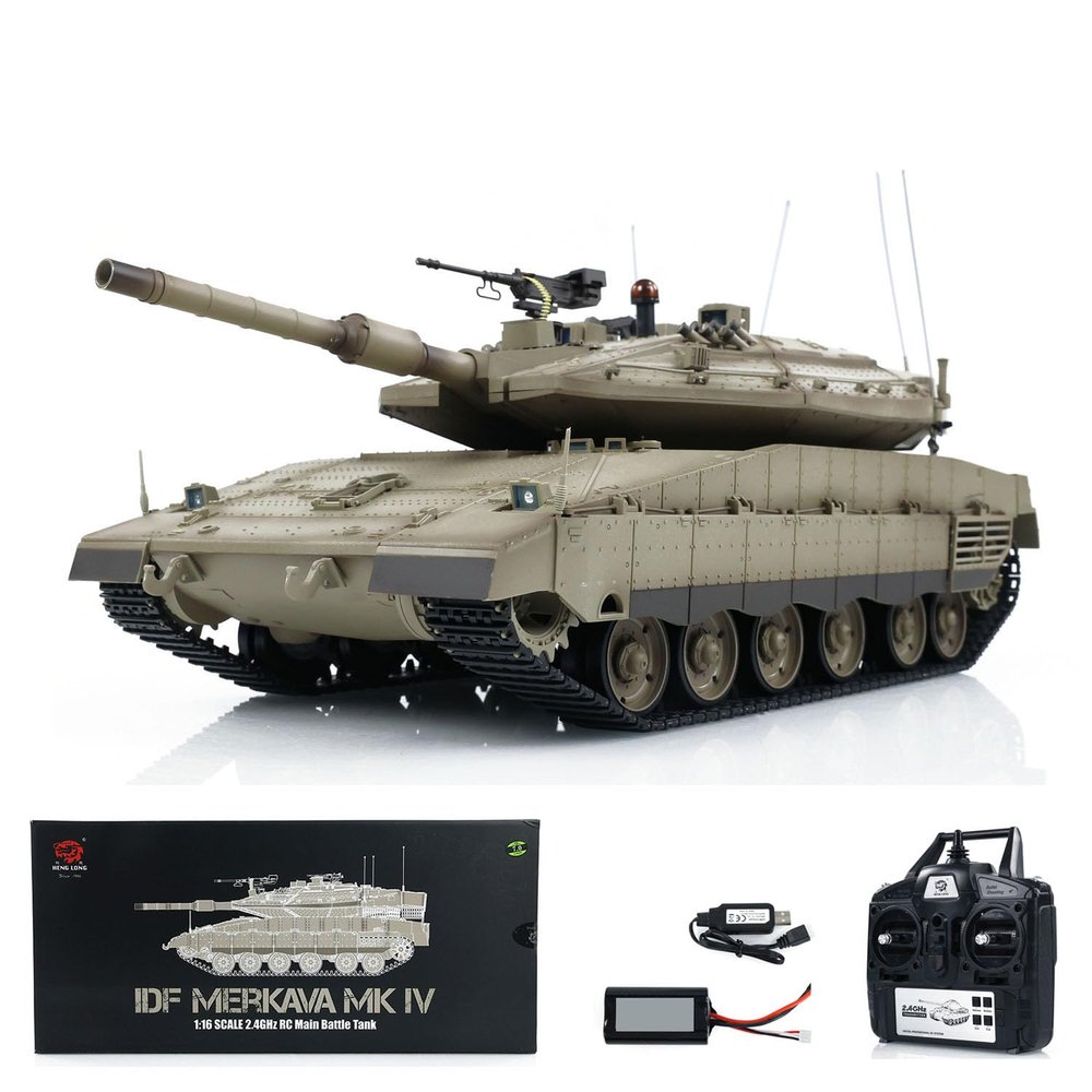 TOUCAN RC HOBBY Heng Long 1/16 RC Battle Tank IDF Merkava MK IV 3958 Turret 360 Rotating Model