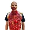 Lyxaof Bloody Intestine Scary Dead Body Halloween Prop Organ Fake Body Parts with Zombie Mask Haunted House Cosplay Costume view 1