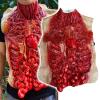 Lyxaof Bloody Intestine Scary Dead Body Halloween Prop Organ Fake Body Parts with Zombie Mask Haunted House Cosplay Costume view 2