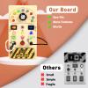 Joyreal Toddler Busy Board, Wooden Montessori Busy Board Sensory Board with LED Light Switch, Sensory Toys Baby Fidget Board Travel Toys for Toddler view 4