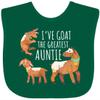 inktastic I've Goat the Greatest Auntie Baby Bib Green 42b12 view 1