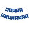 Imtively Happy Birthday Banner, Birthday Flag Bunting for Birthday Party Backdrop Decor, Happy Birthday Sign Party Supplies for Girls Boys Kids and Women Hanging Decor (Blue) view 1