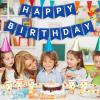 Imtively Happy Birthday Banner, Birthday Flag Bunting for Birthday Party Backdrop Decor, Happy Birthday Sign Party Supplies for Girls Boys Kids and Women Hanging Decor (Blue) view 4
