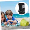 Toyvian Boys and Girls Mesh Tote Bag Foldable Beach Storage for Shells Toys Lightweight Beach Backpack for Teens Boy Girl Black view 3