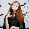 ABOOFAN Halloween Fox Mask Japanese Kabuki Masks Fox Masquerade Full Face Animal s Cat Cosplay Plastic Carnival for Halloween Costume Party Supplies view 3