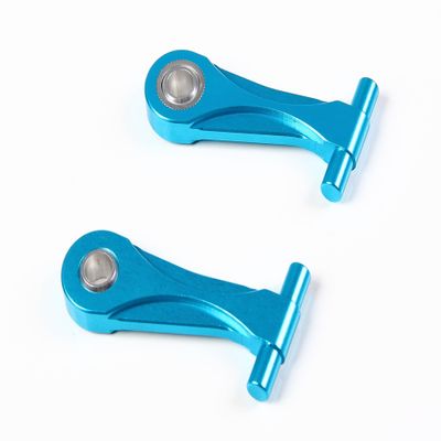 BrewJa Aluminum TT-02 Front Rear Upper Lower Suspension Arm Set Compatible with RC Car Tamiya TT02 (Color : Front Upper Arm Blue)