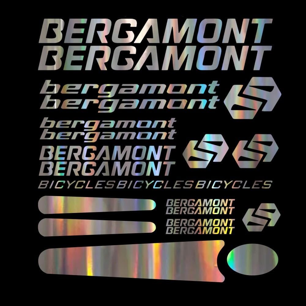 Compatible for Bergamont Bicycle MTB Frame Sticker Sticker (White)