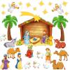 Remerry 33 Pcs Birth of Jesus Felt Figures Nativity Felt Stories Birth of Baby Jesus Precut Felt Figures Felt Bible Characters Flannel Board Stories for Kids Classroom Christmas Supplies(Cute) view 1
