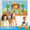 Remerry 33 Pcs Birth of Jesus Felt Figures Nativity Felt Stories Birth of Baby Jesus Precut Felt Figures Felt Bible Characters Flannel Board Stories for Kids Classroom Christmas Supplies(Cute) view 3