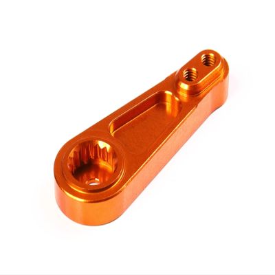 BrewJa Aluminum 17T Gear Servo Steering Arm Compatible with 1/5 RC Car HPI Baja 5B SS 5SC Upgrade Part (Color : Orange)