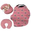 Custom Name Car Seat Canopy - Pink Mermaid Print Baby Car Seat Covers, Infant Stroller Cover, Carseat Canopy Christmas Birthday Gifts for Girls and Boys(27"x29") view 1