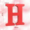 AOCEAN 6 Inch Red Wood Letters Unfinished Wood Letters for Wall Decor Decorative Standing Letters Slices Sign Board Decoration for Craft Home Party Projects (H) view 2
