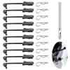 10PCS AllinRC 1/8 1/10 RC Body Clips w/Pull Tabs & 4mm Body Reamer for Traxxas Slash Arrma Kraton Notorious Redcat Losi HSP HPI Kyosho RC Car Truck Buggy RC Clips Upgrades (1.4mm Rod Silver) view 1