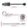 10PCS AllinRC 1/8 1/10 RC Body Clips w/Pull Tabs & 4mm Body Reamer for Traxxas Slash Arrma Kraton Notorious Redcat Losi HSP HPI Kyosho RC Car Truck Buggy RC Clips Upgrades (1.4mm Rod Silver) view 2